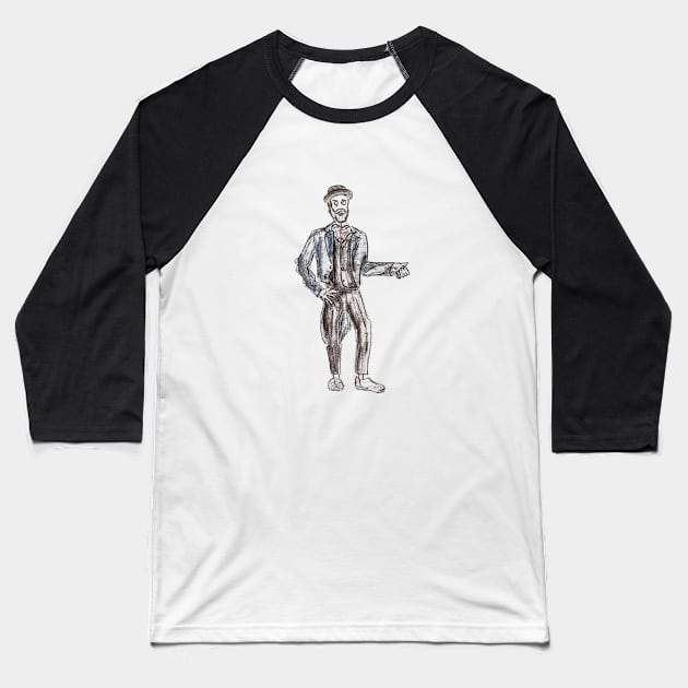 Skelguy1 Baseball T-Shirt by corbeau